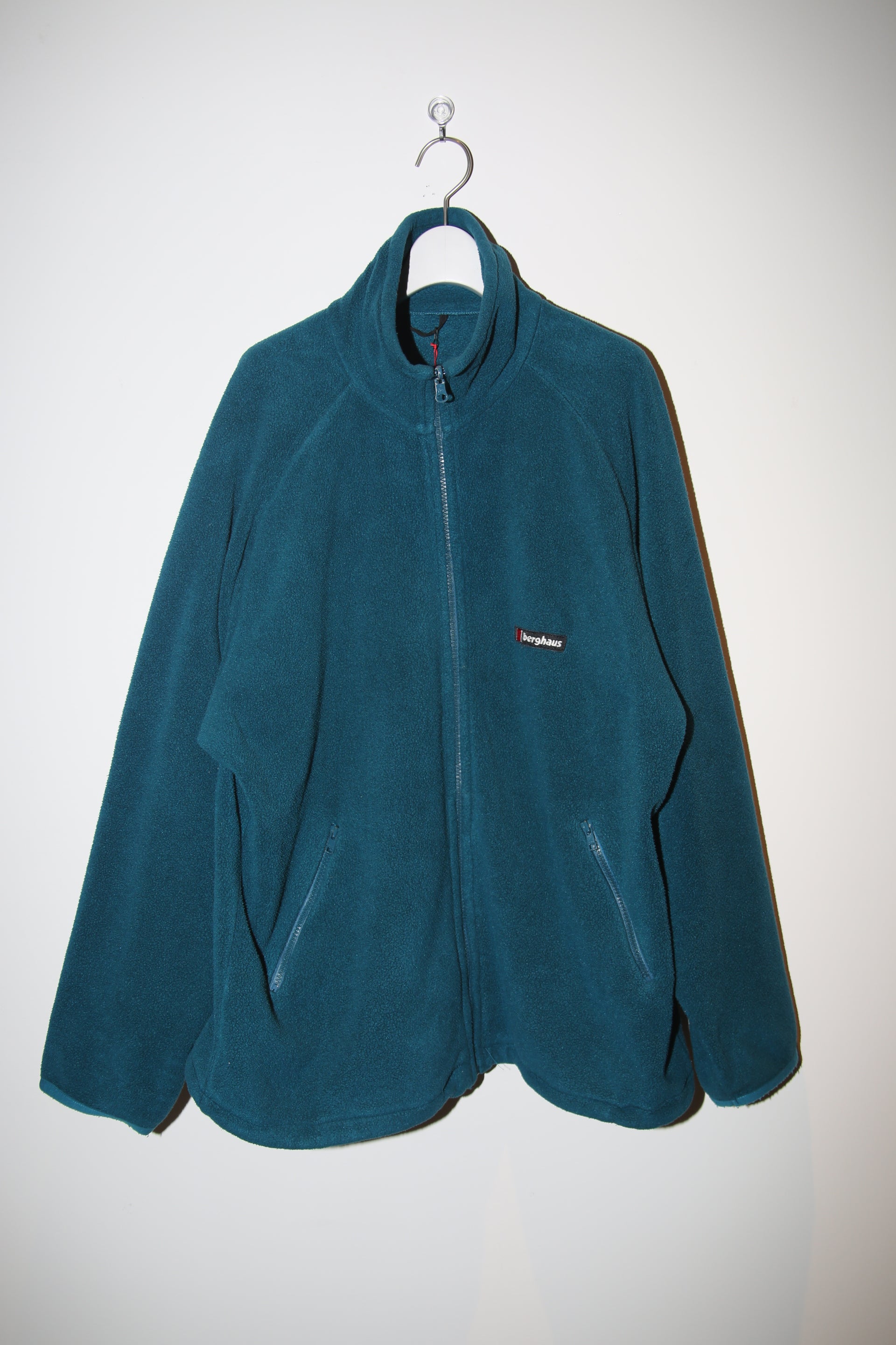 1990 BERGHAUS / POLARTEC FLEECE JACKET IN TEAL : SIZE 2XL