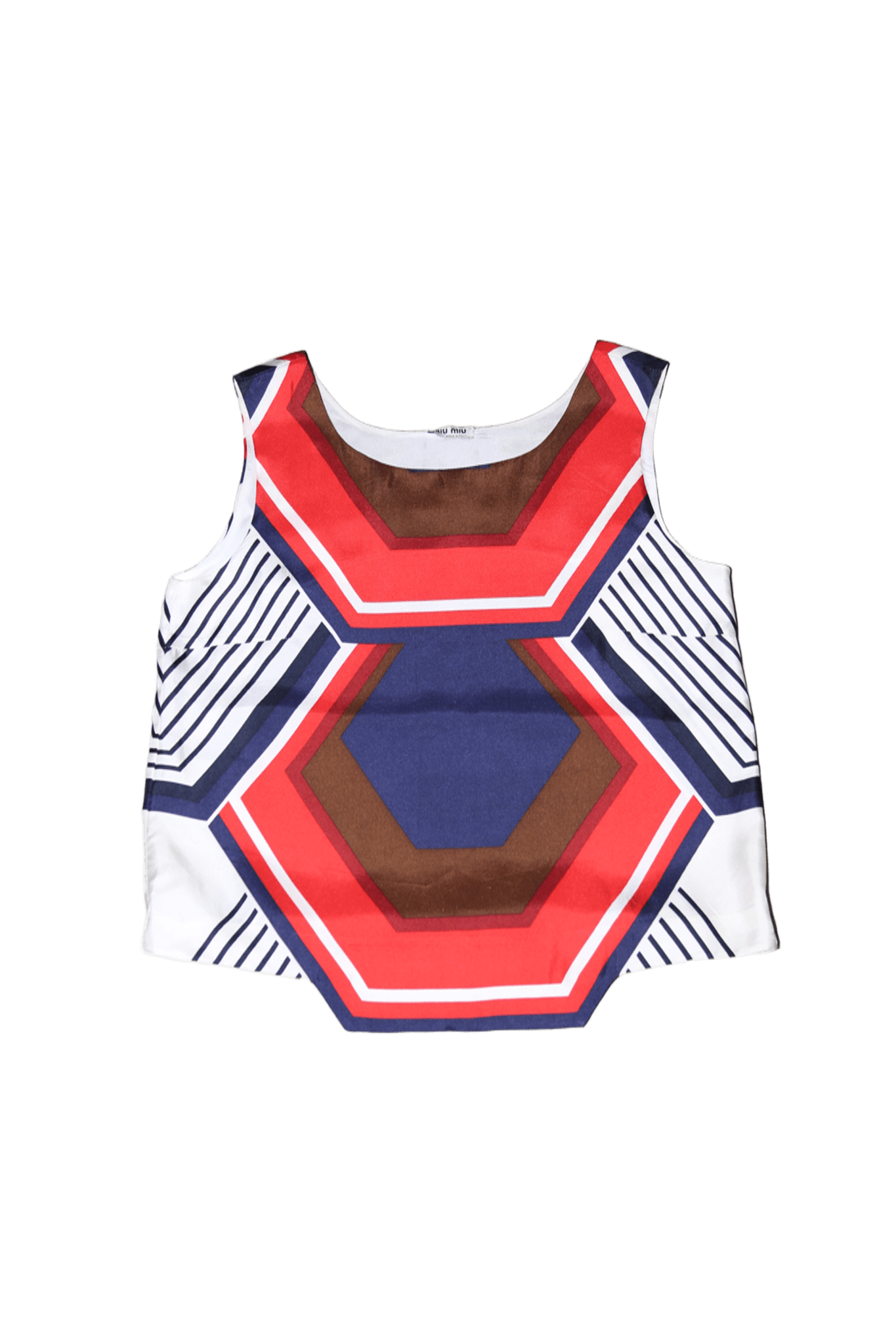 2005 MIU MIU / SILK TOP WITH ALL OVER PRINT
