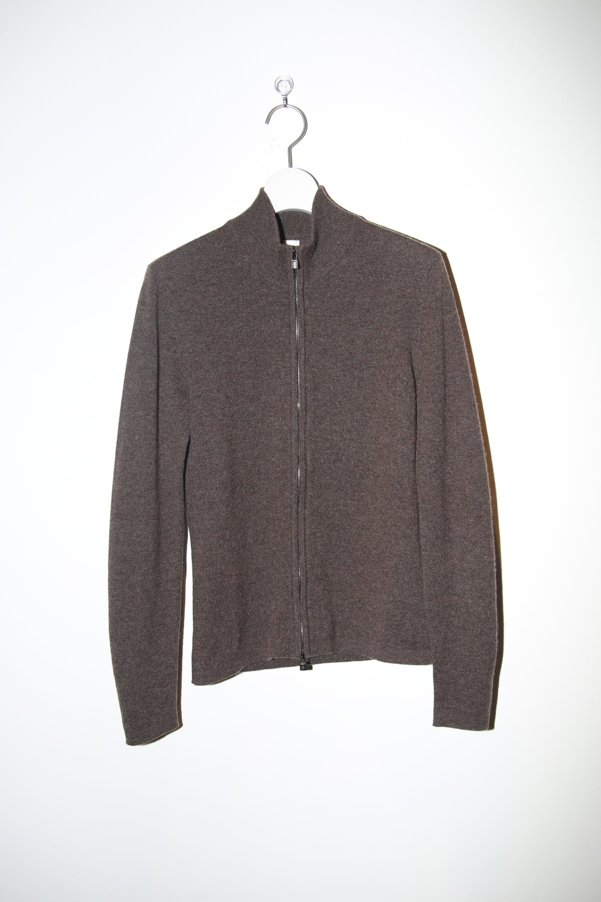 2000 HERMES BY JEAN PAUL GAULTIER / CASHMERE DRIVERS SWEATER WITH DOUBLE CADENA ZIPPER