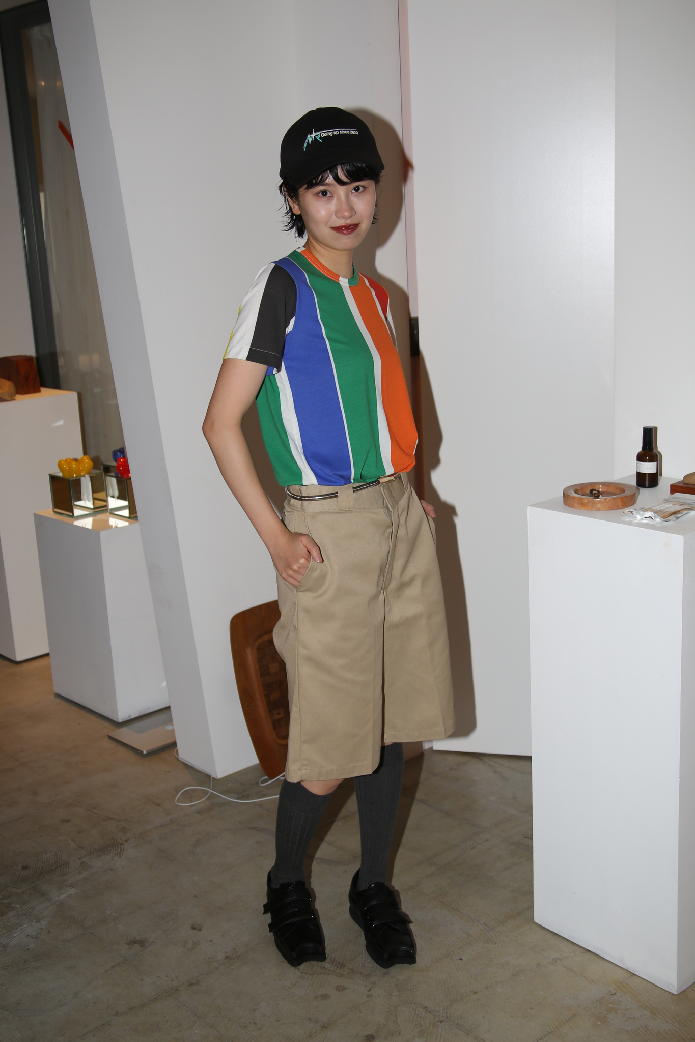 2000 JUNYA WATANABE / CRAZY STRIPE PRINT T-SHIRT