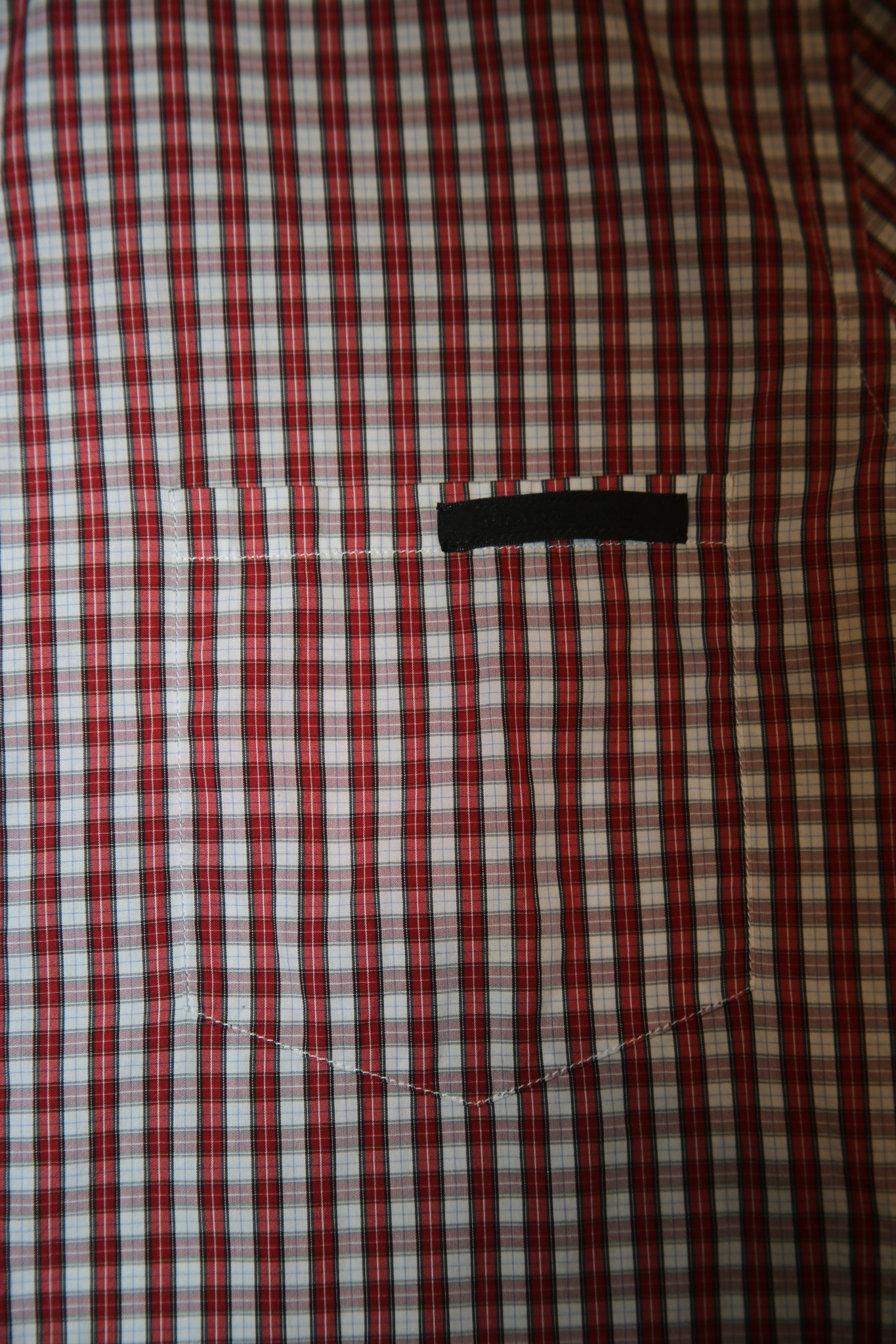 2010 PRADA / COTTON CHECK SHIRT IN RED