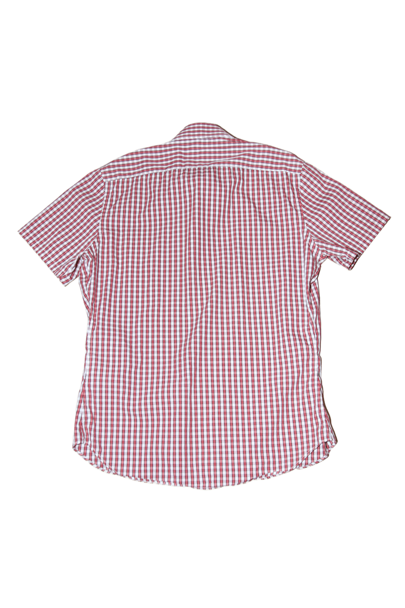 2010 PRADA / COTTON CHECK SHIRT IN RED
