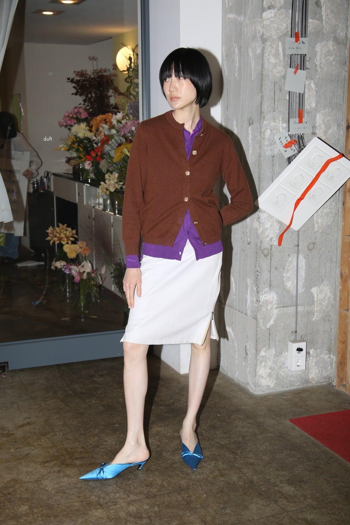1980 BALLANTYNE / CASHMERE KNIT CARDIGAN IN BROWN