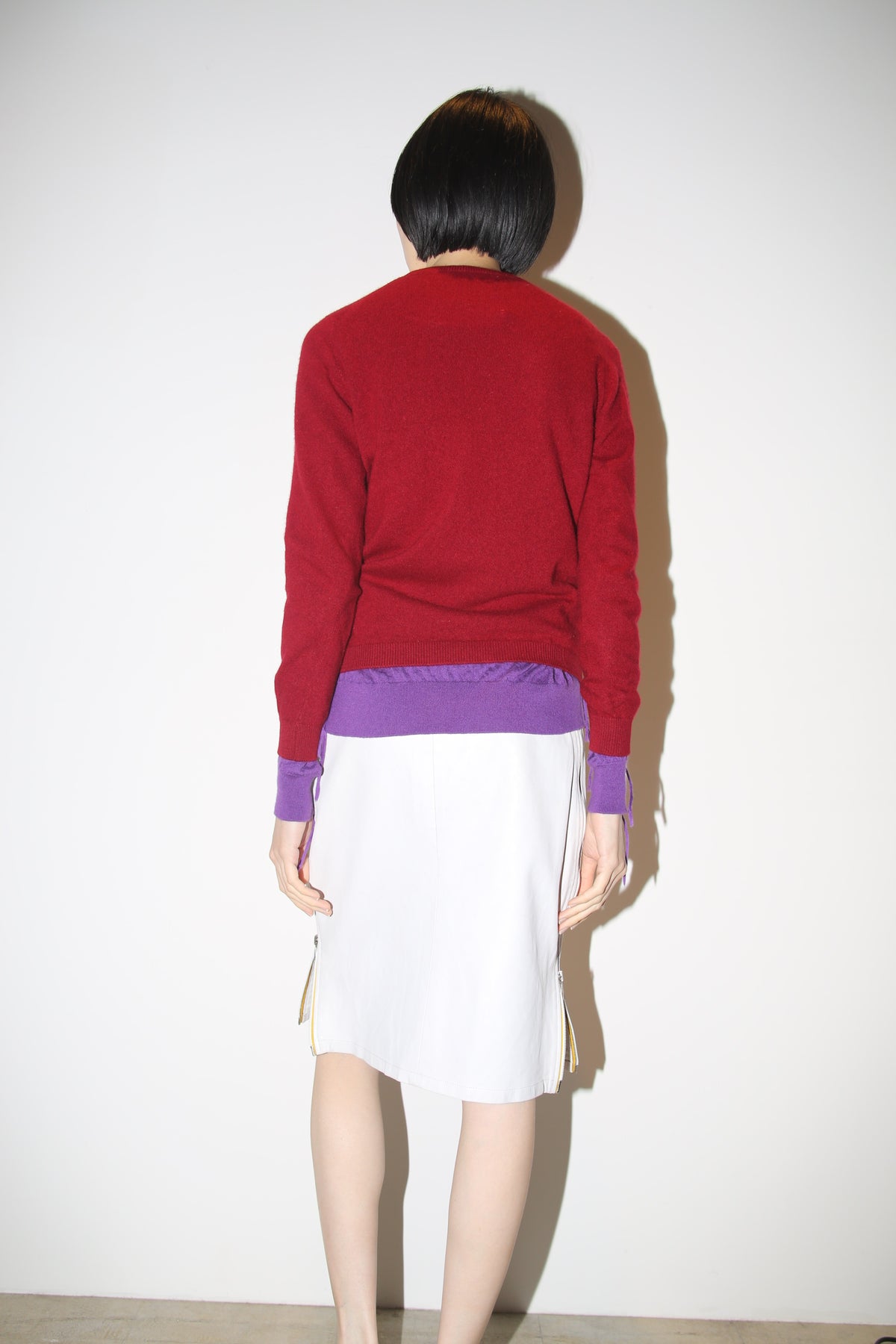 1980 BALLANTYNE / CASHEMRE CREW NECK SWEATER IN BURGUNDY