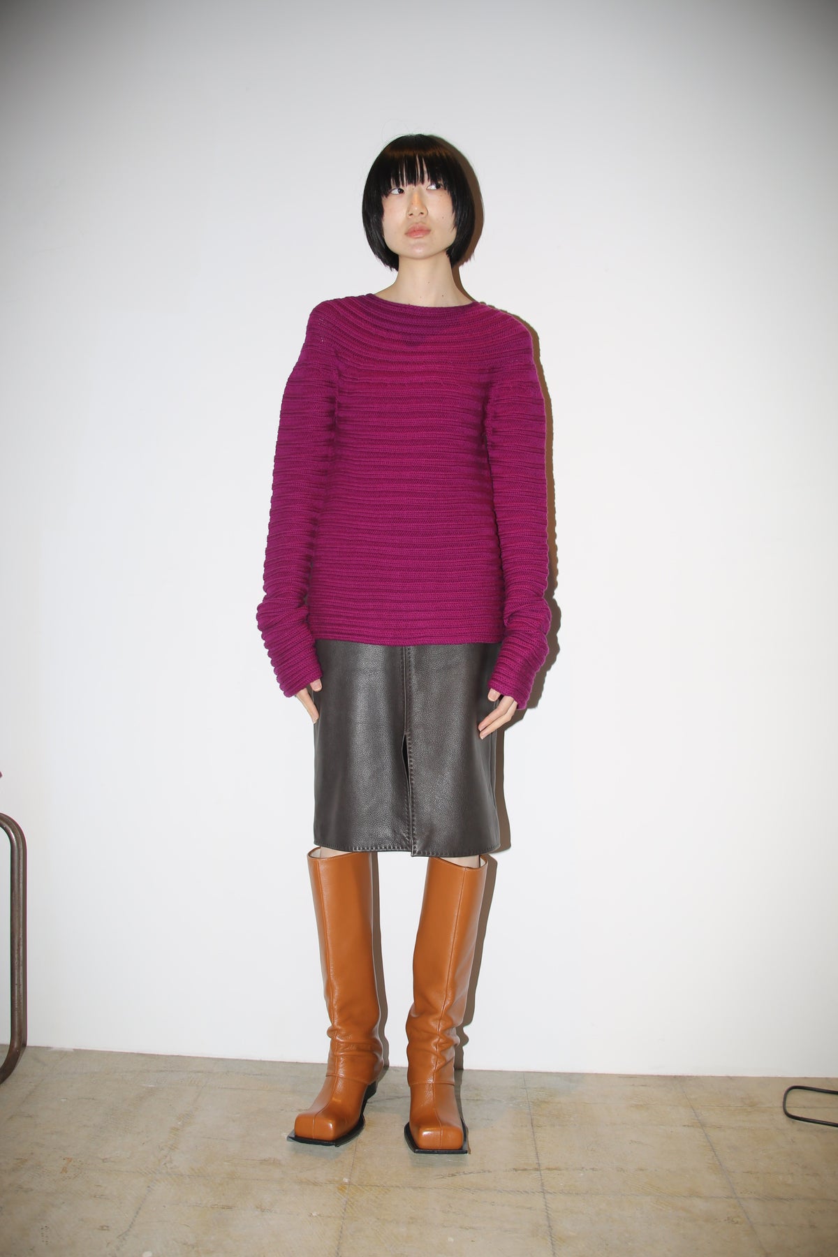 1990 YOHJI YAMAMOTO / YOKE KNITTING WOOL RIB SWEATER