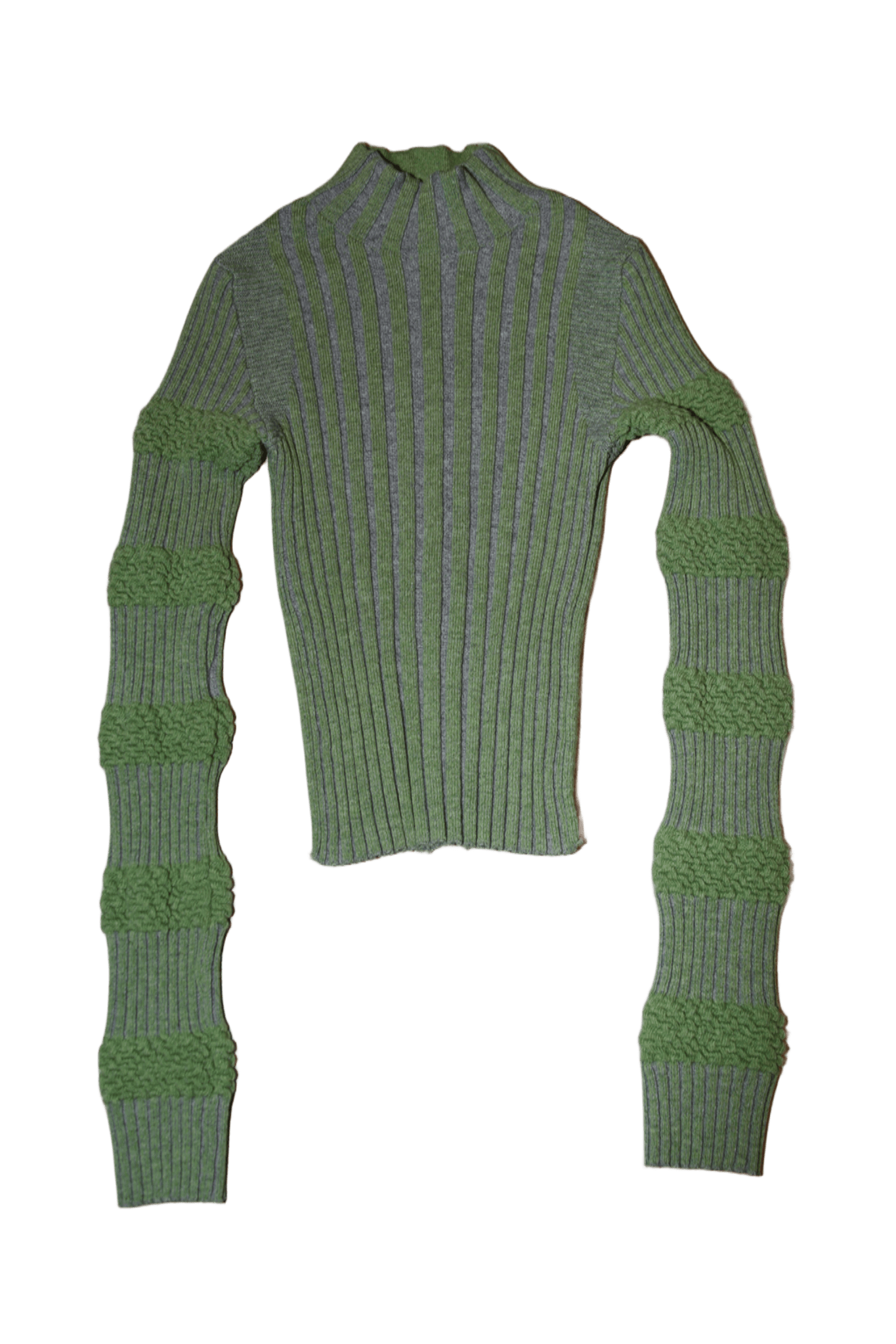 PAULA CANOVAS DEL VAS / RIBBED KNIT TOP IN GREEN