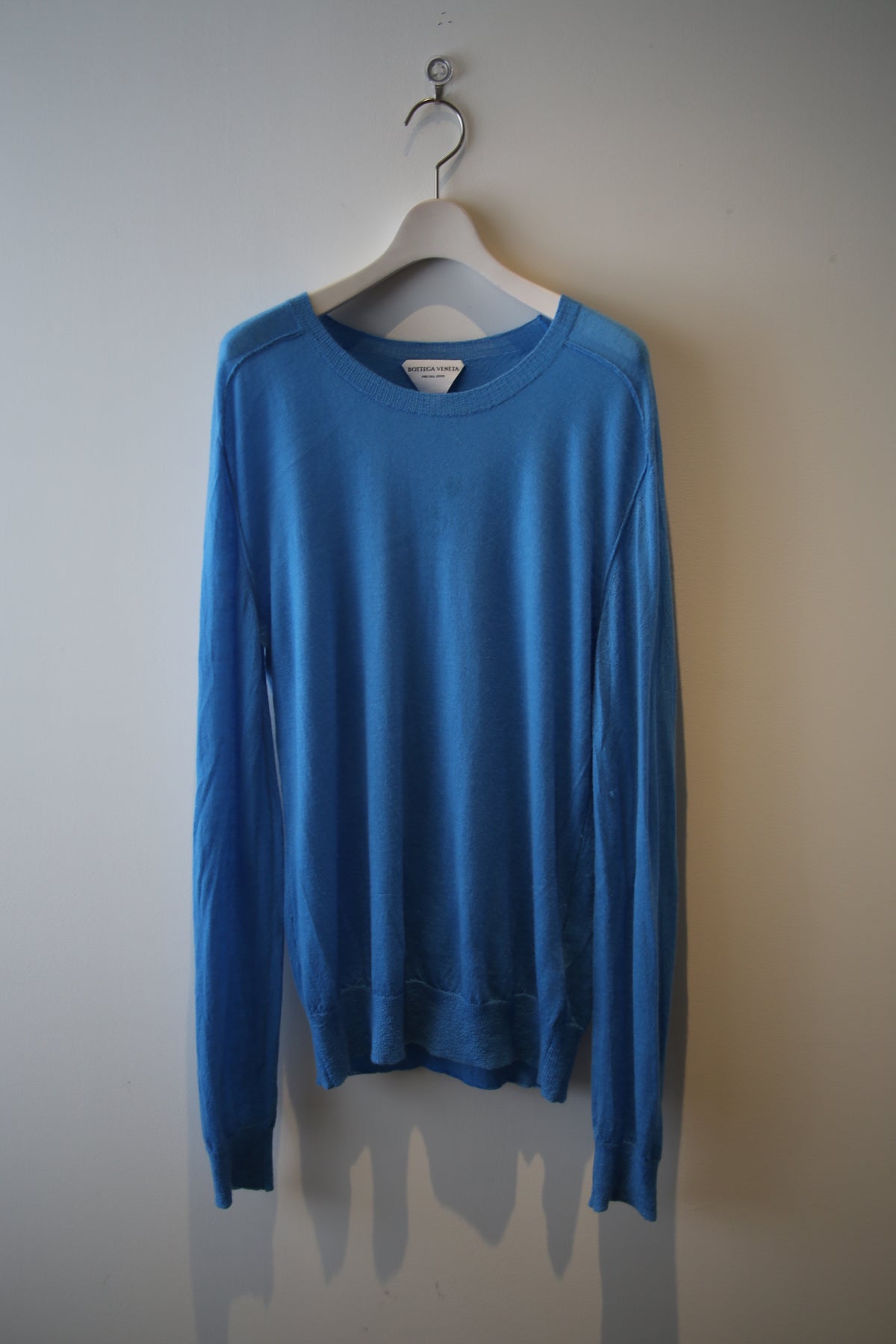 2020 BOTTEGA VENETA / CASHMERE KNIT SWEATER IN AQUA BLUE
