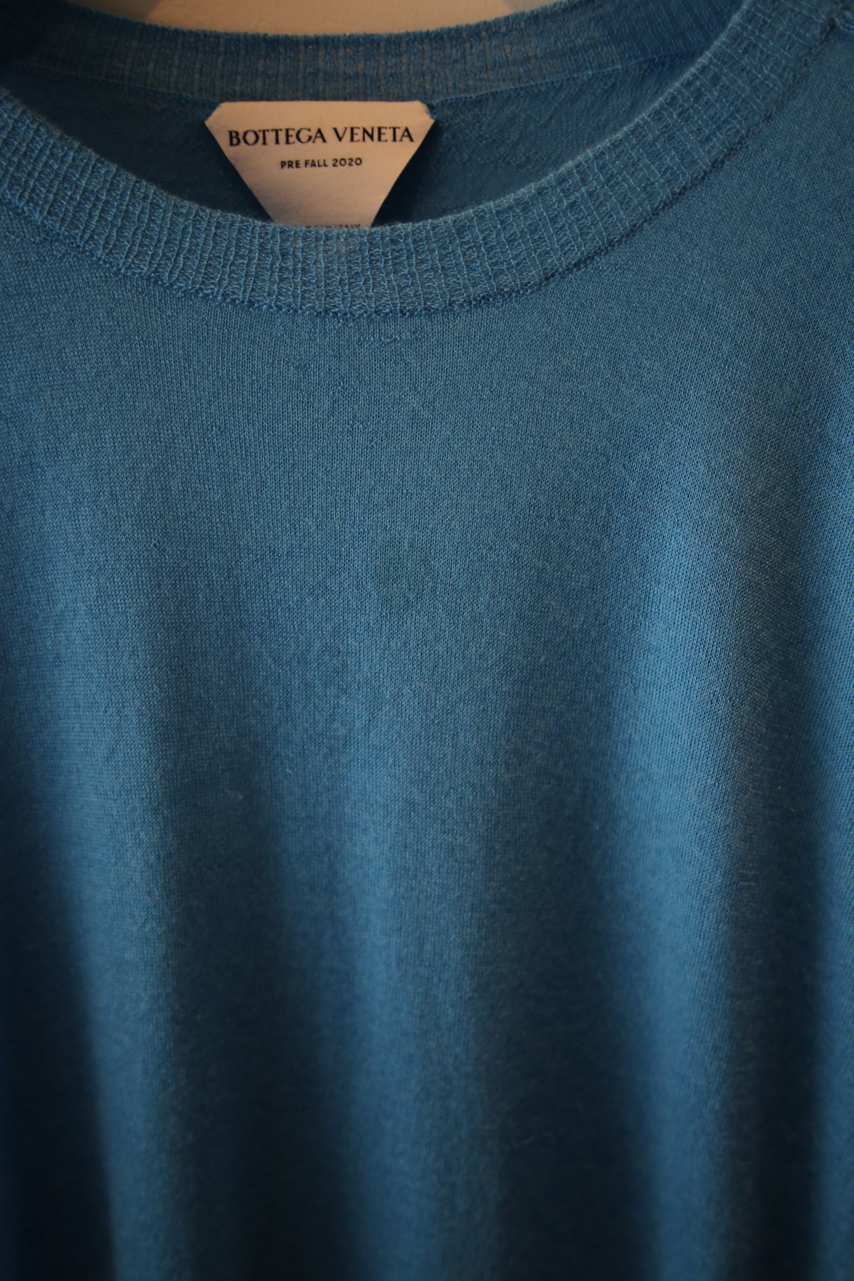 2020 BOTTEGA VENETA / CASHMERE KNIT SWEATER IN AQUA BLUE