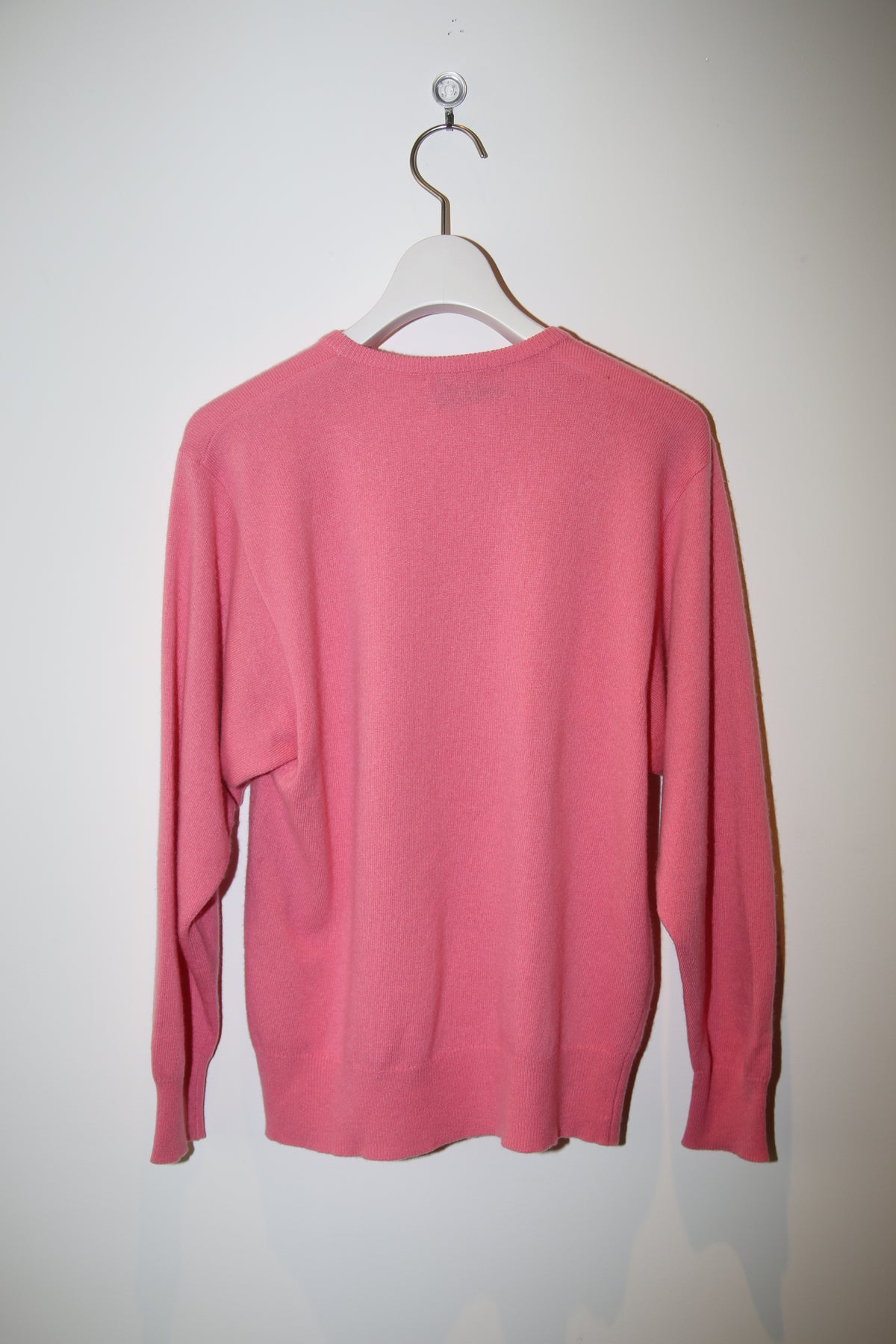1980 BALLANTYNE / CREW NECK CASHMERE KNIT SWEATER IN PINK