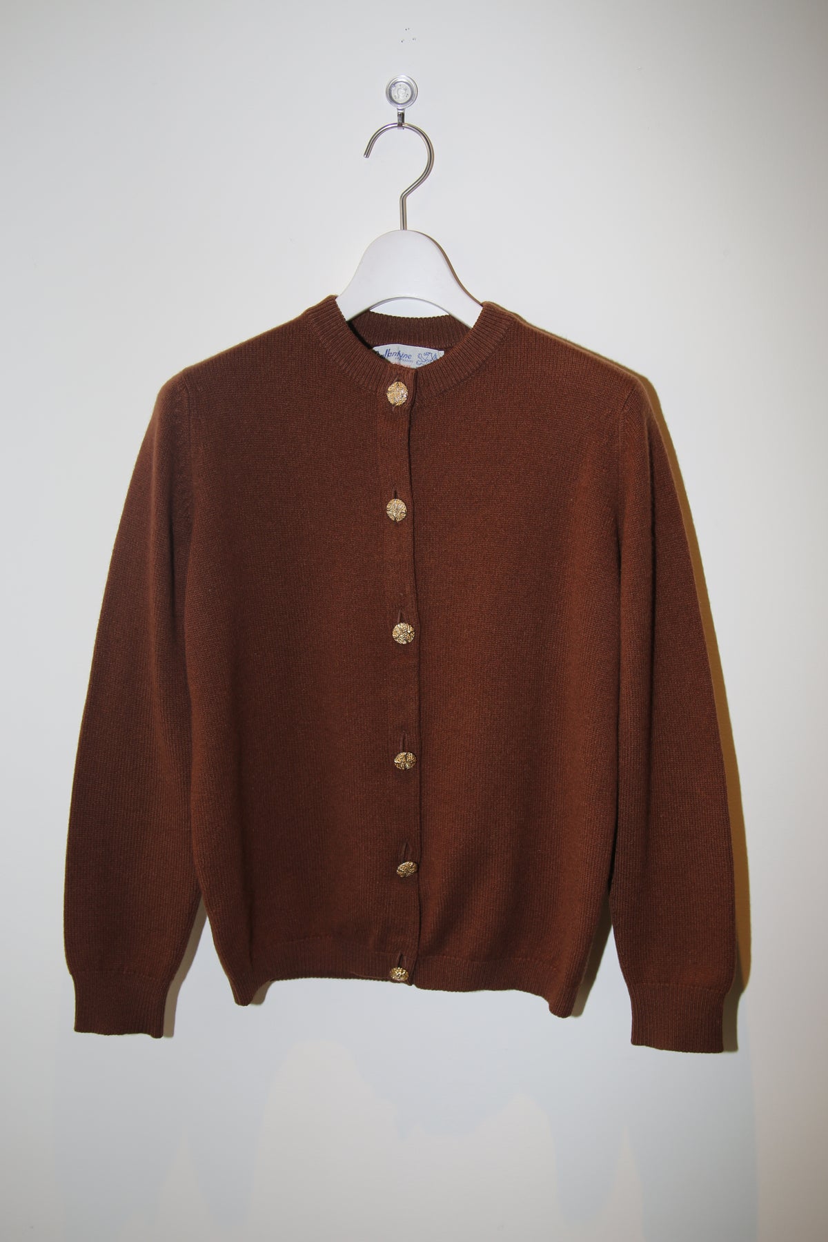 1980 BALLANTYNE / CASHMERE KNIT CARDIGAN IN BROWN