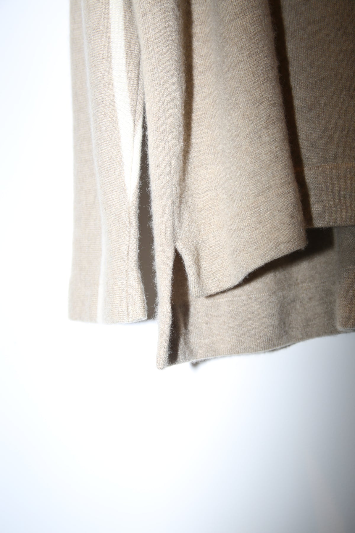 1980 HERNO / CASHMERE KNIT POLO SWEATER WITH STRIPE