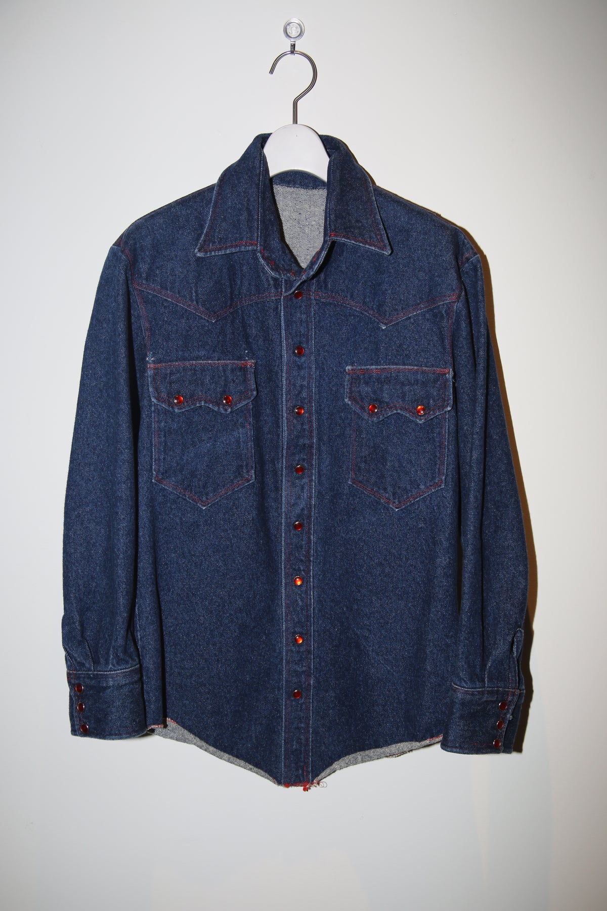 1990 VINTAGE / HEAVY OZ DENIM WESTERN SHIRT
