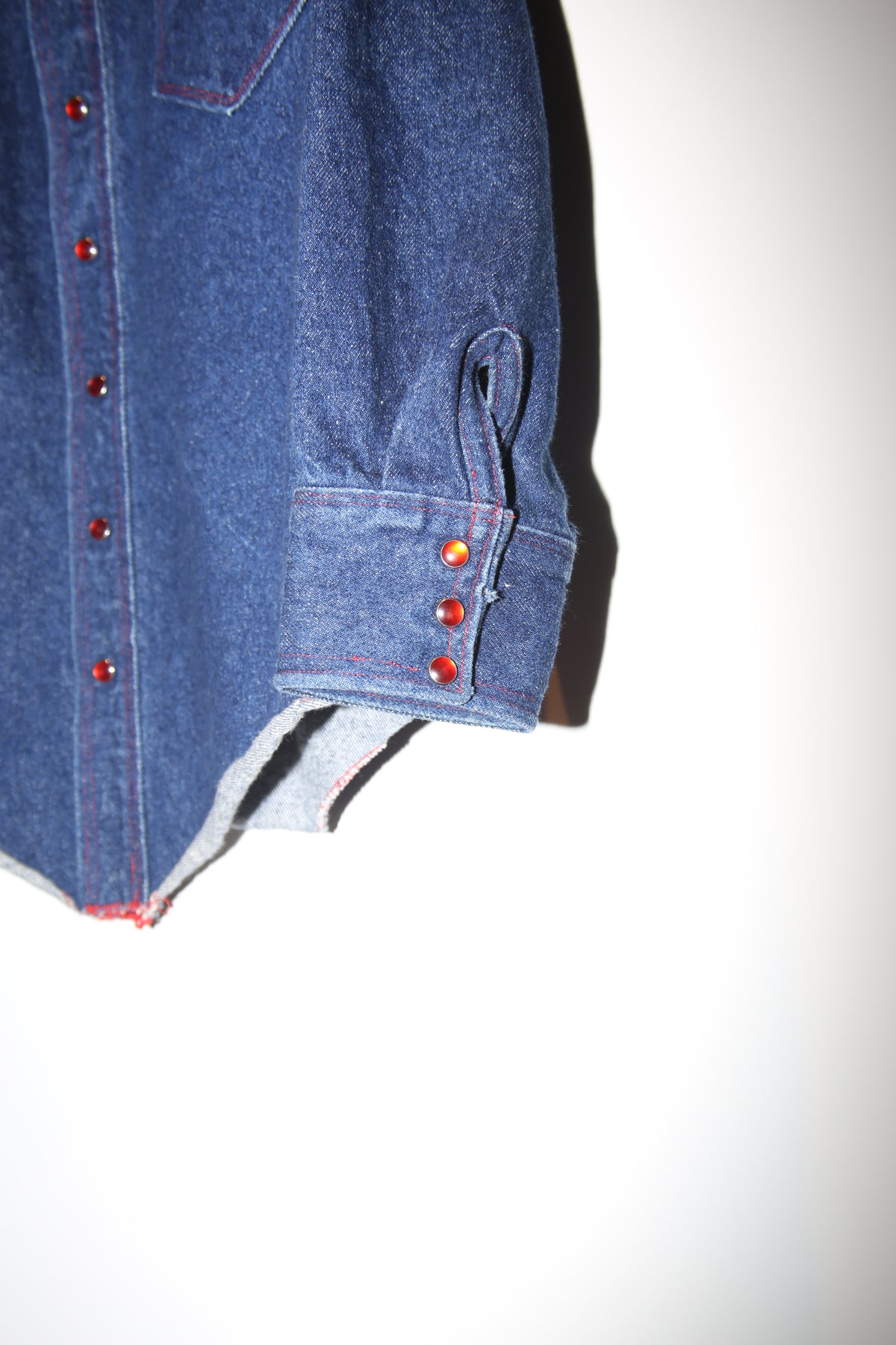 1990 VINTAGE / HEAVY OZ DENIM WESTERN SHIRT