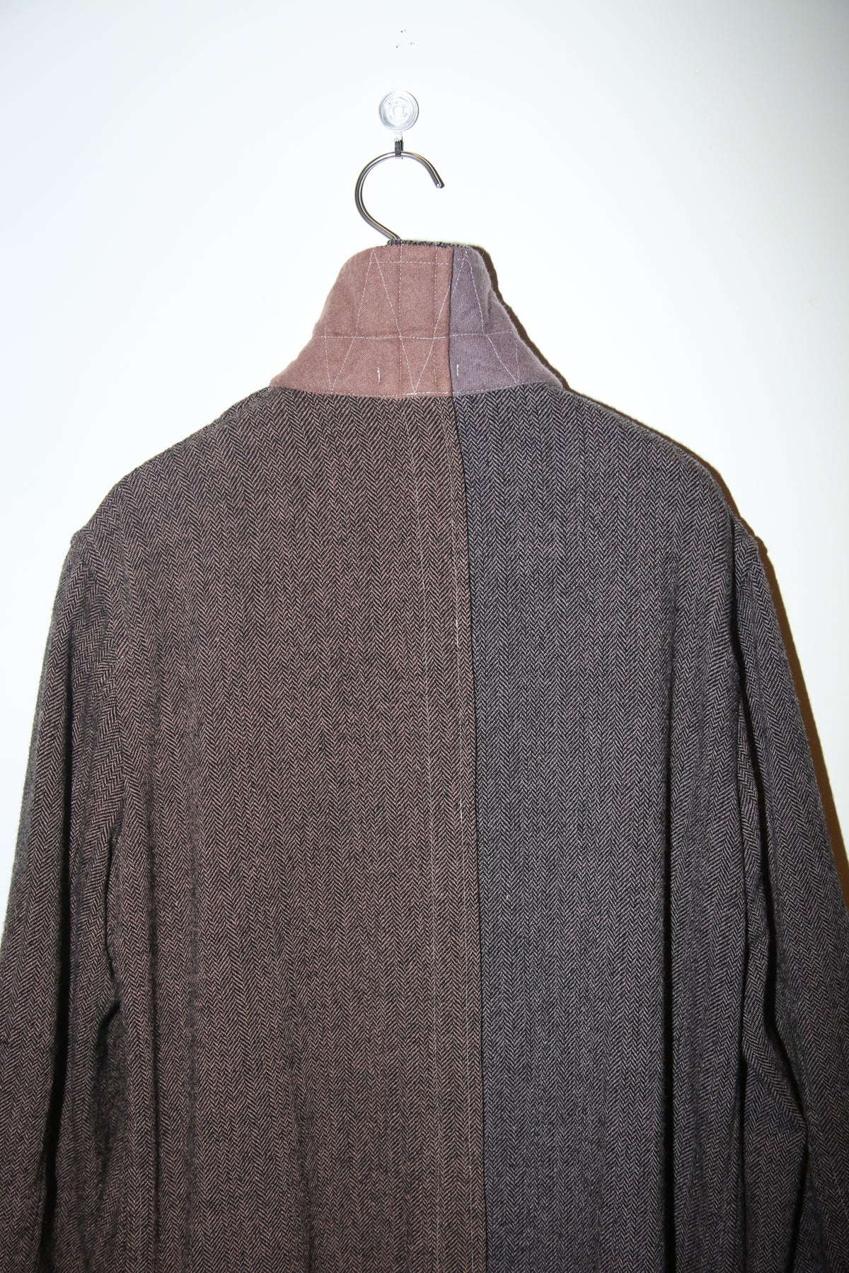 2000 COMME DES GARCONS HOMME / 50-50 HERRINGBORNE WOOL TWEED COAT