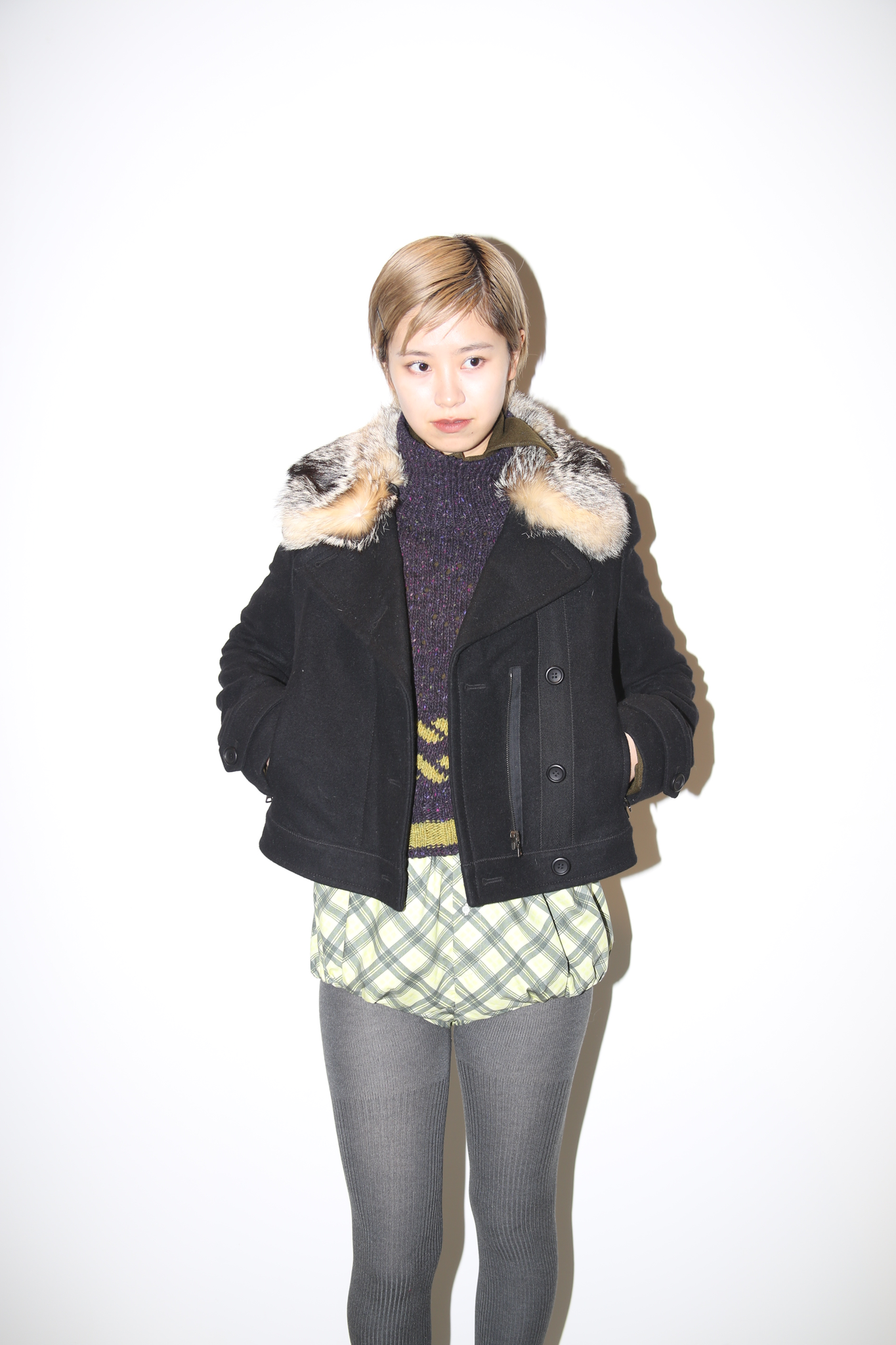 PRADA / SHORT LENGTH P-COAT WITH FUR