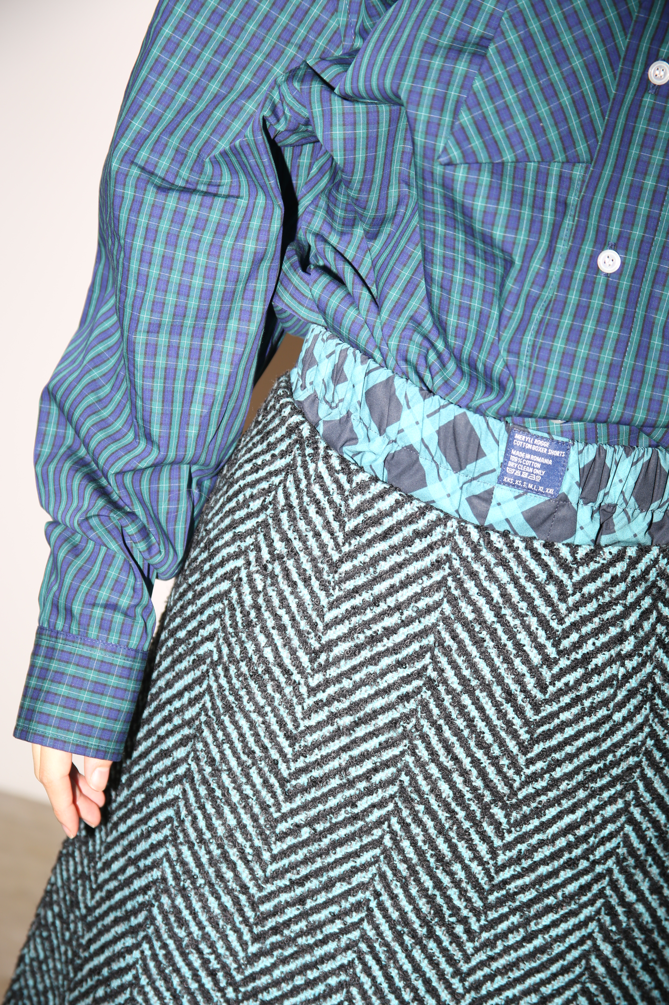 PRADA / TEAL TWEED SKIRT SUITS <ENSEMBLE>