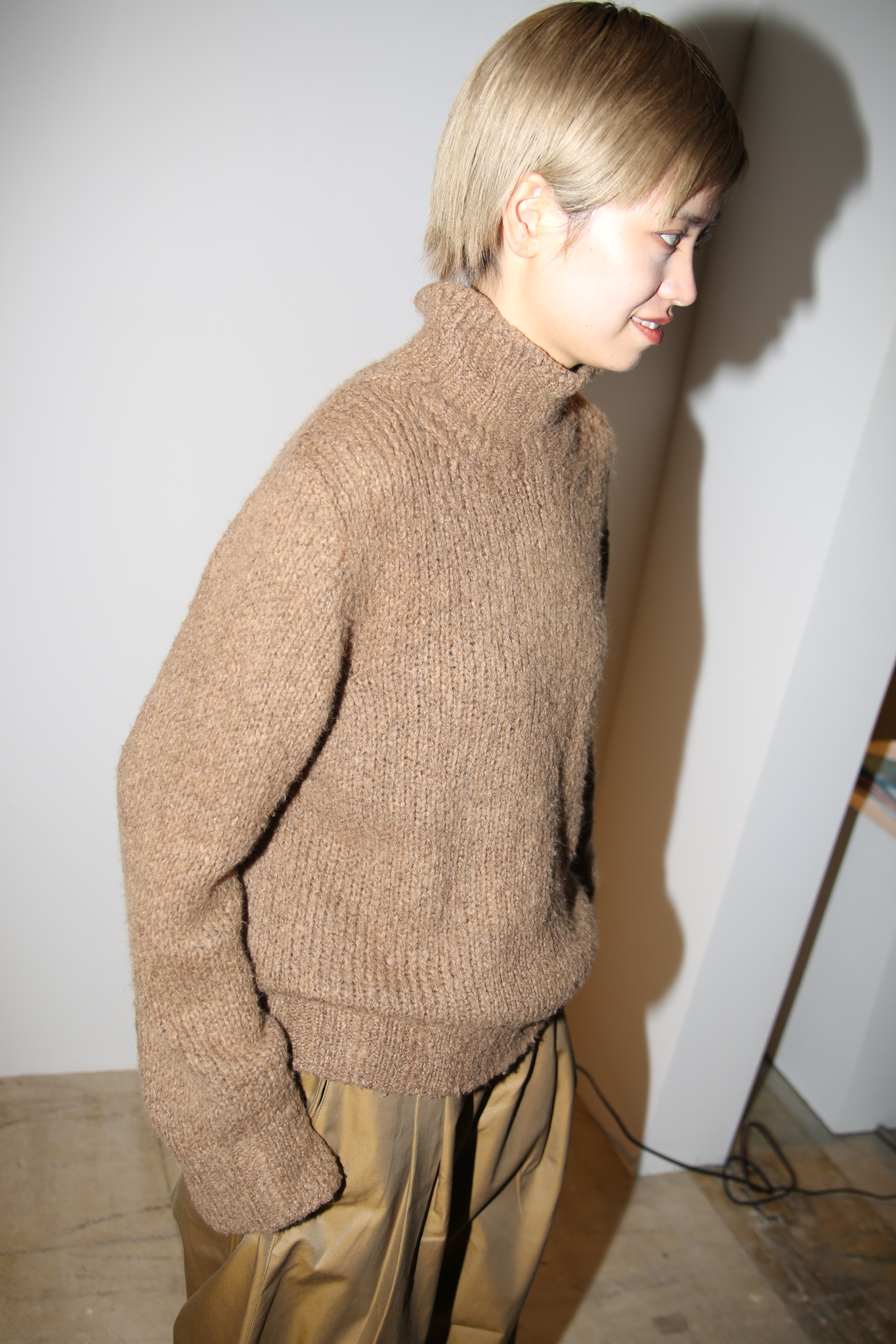 2000 DRIES VAN NOTEN / CAMEL HAIR KNIT SWEATER