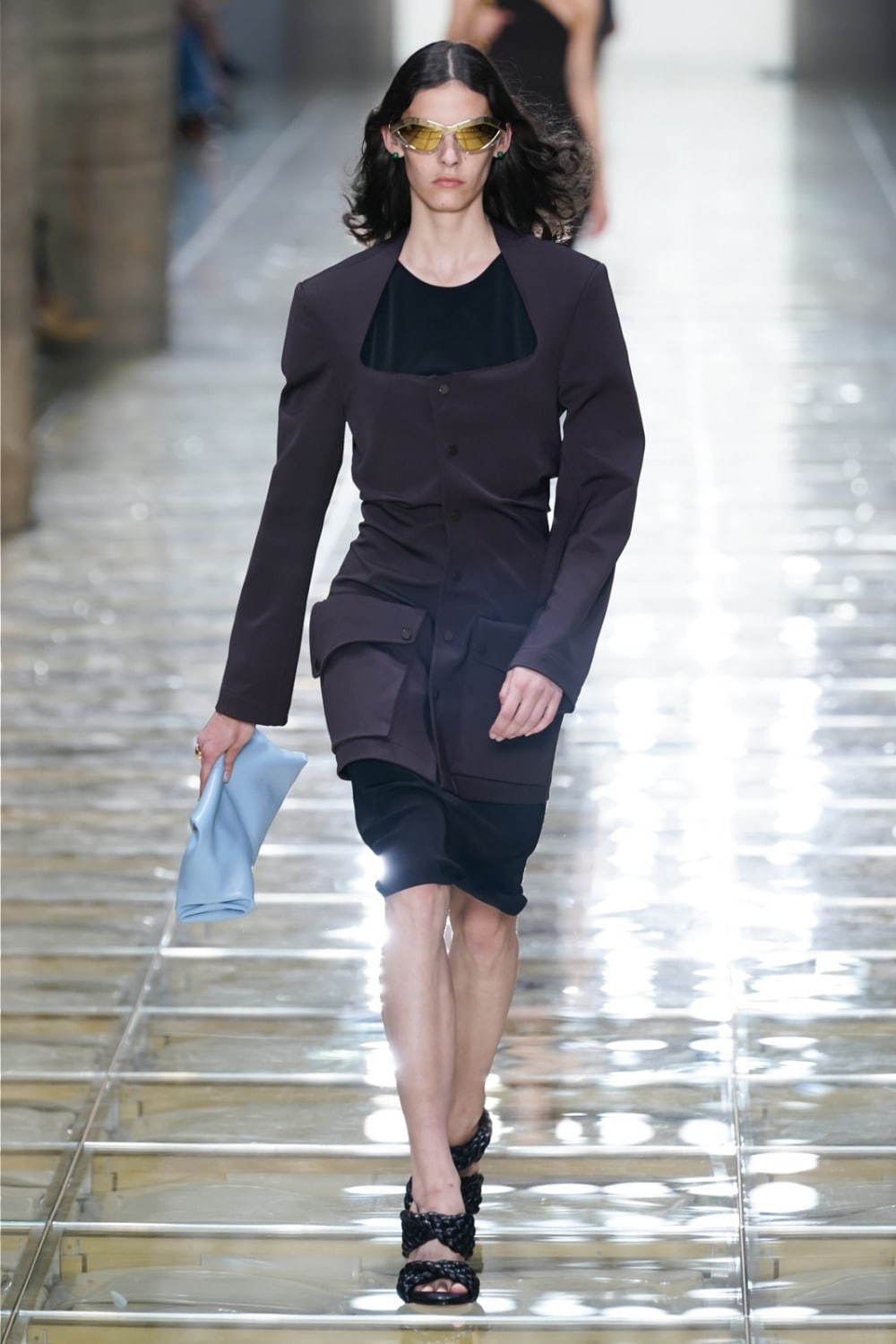2020 BOTTEGA VENETA / 3D CUTTING TAILORED JACKET WITH SQUARE NECK