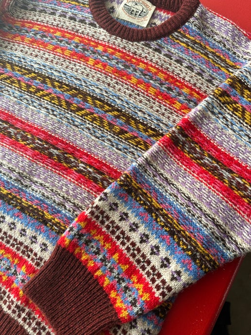 KOTA GUSHIKEN × JAMIESONS / REVERSE STITCH FAIR ISLE IN BROWN