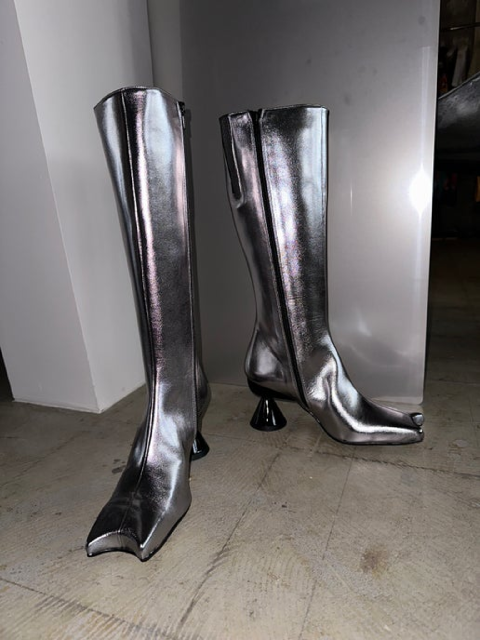 PAULA CANOVAS DEL VAS / DIABRO BOOTS IN SILVER
