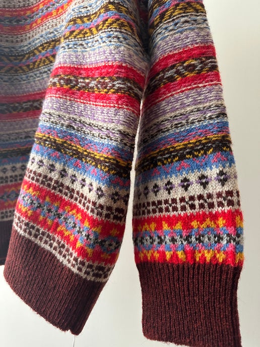 KOTA GUSHIKEN × JAMIESONS / REVERSE STITCH FAIR ISLE IN BROWN