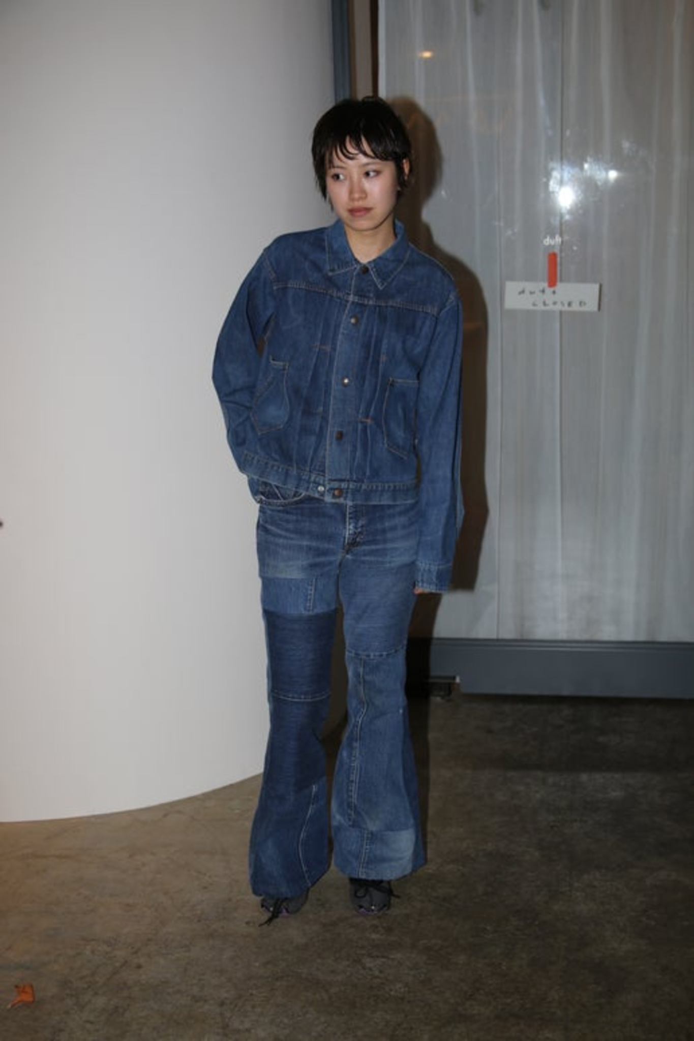 1970 LEVIS / RE CONSTRUCTION FLARE DENIM PANTS 505 SINGLE