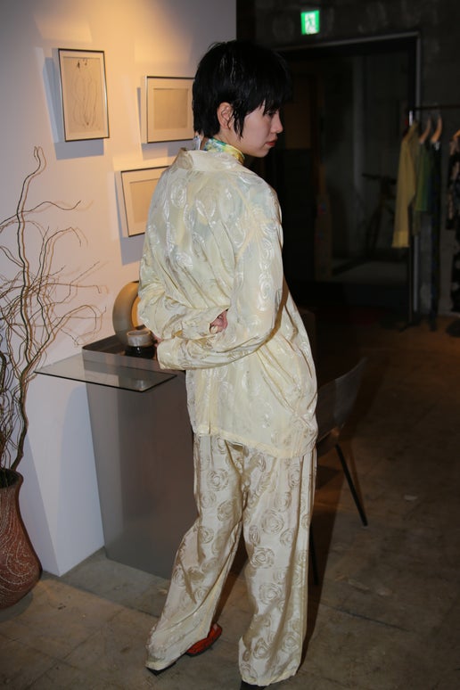 1950 VINTAGE / RAYON JACQUARD PAJAMA SET