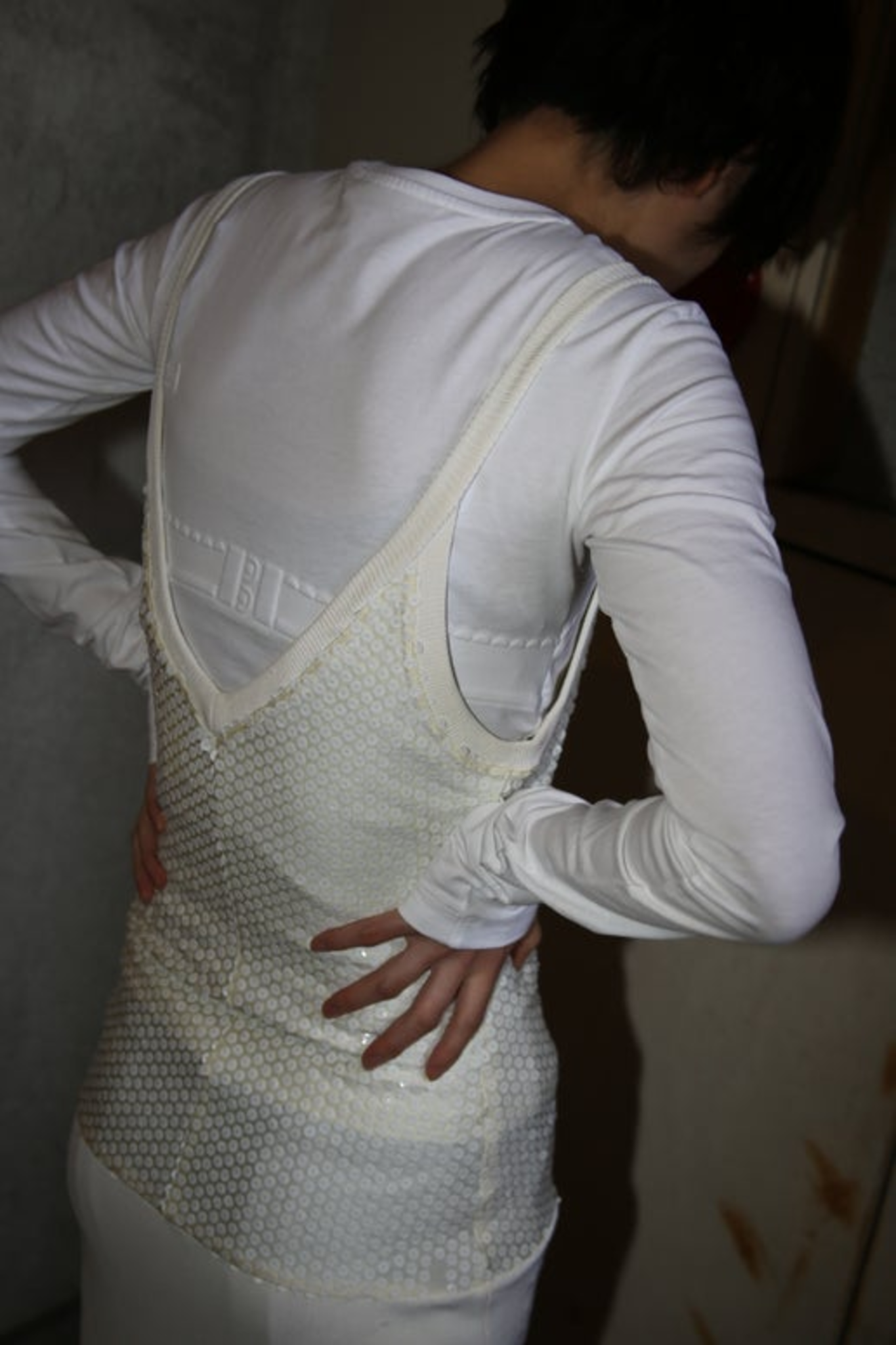 JULIE KEGELS / JERSEY TOP WITH EMBOSSED GRAPHIC BRA