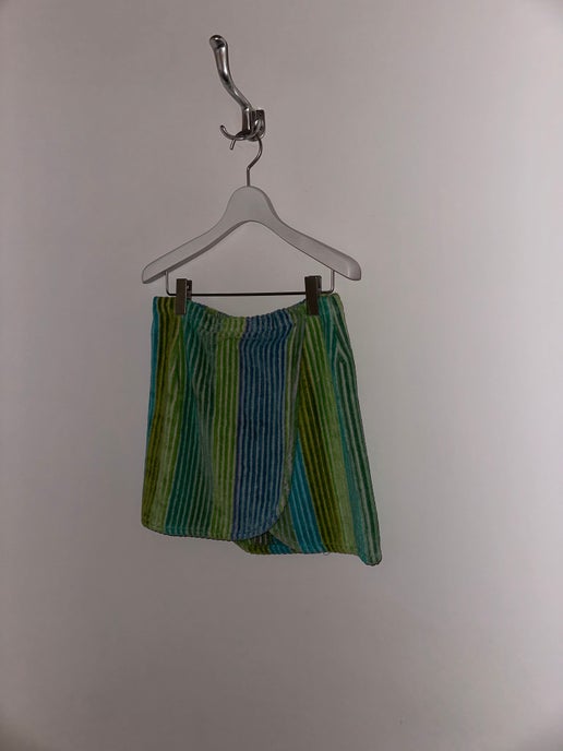1990 VINTAGE / PILE WRAP MINI SKIRT
