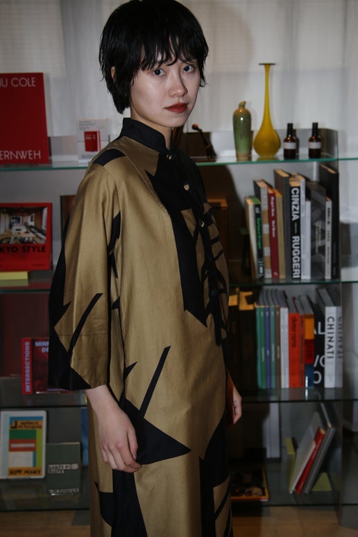 1980 PENTHOUSE GALLERY / COTTON SHIRT DRESS IN BLACK