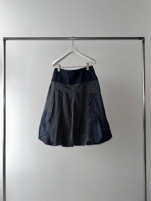 2000 VINTAGE / STRIPE BALLOON SKIRT IN NYLON