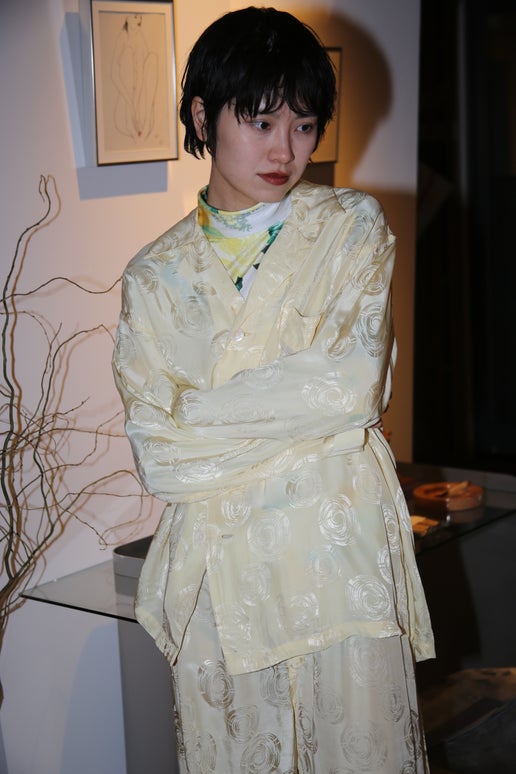 1950 VINTAGE / RAYON JACQUARD PAJAMA SET