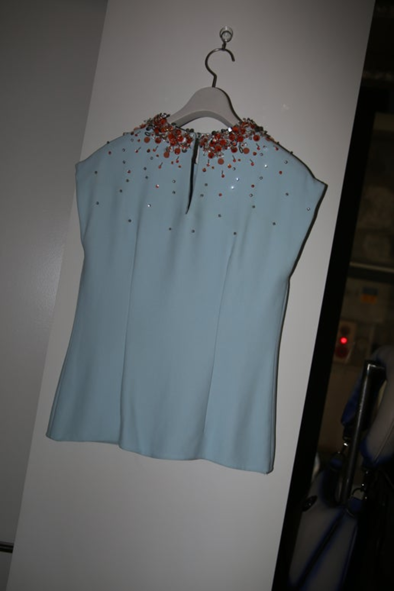 2015 MIU MIU / VISCOSE TOP WITH BIJOU EMBROIDERY