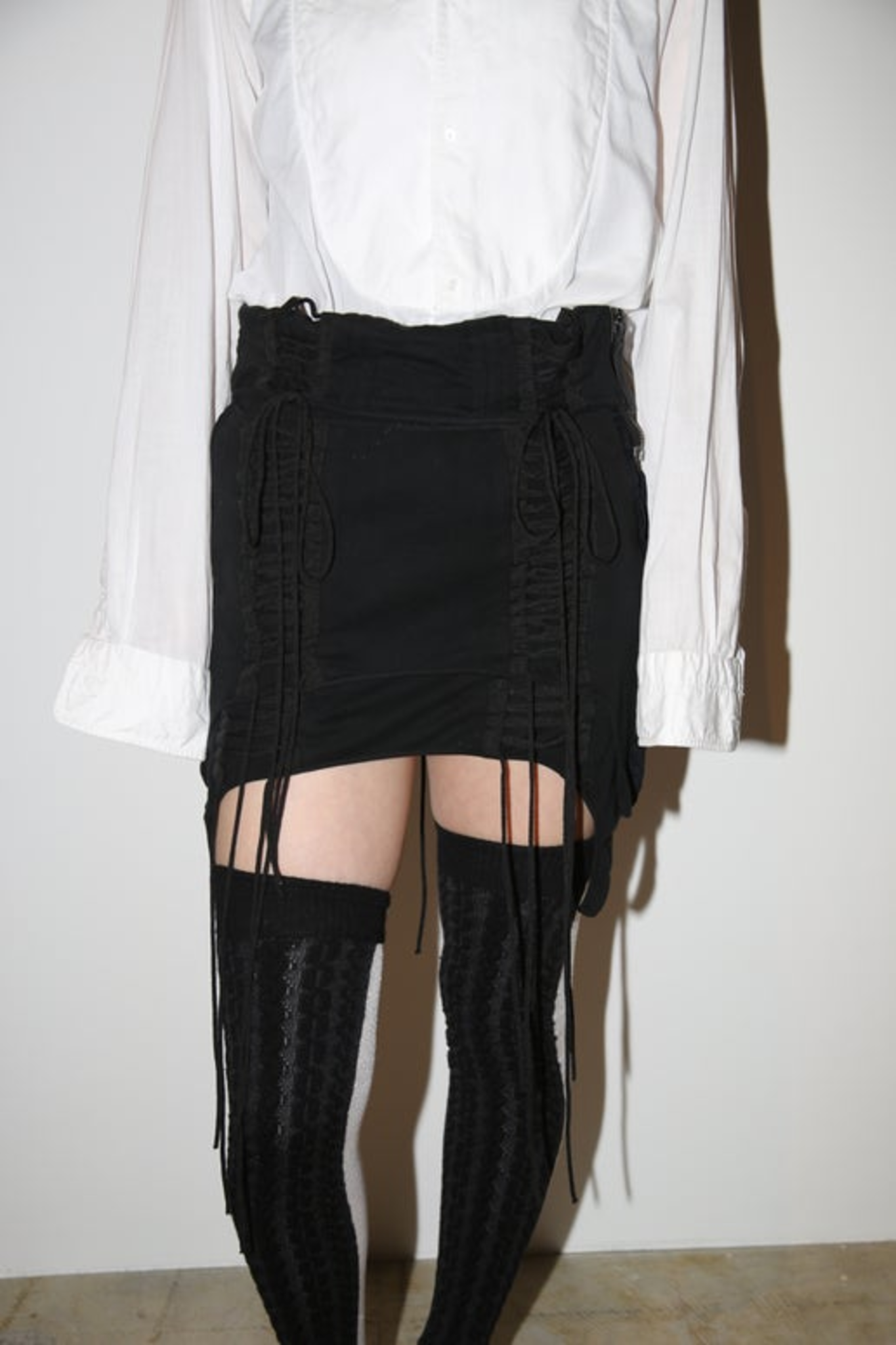 2000 HELMUT LANG / 2WAY LACE UP CORSET SKIRT : BARE TOP