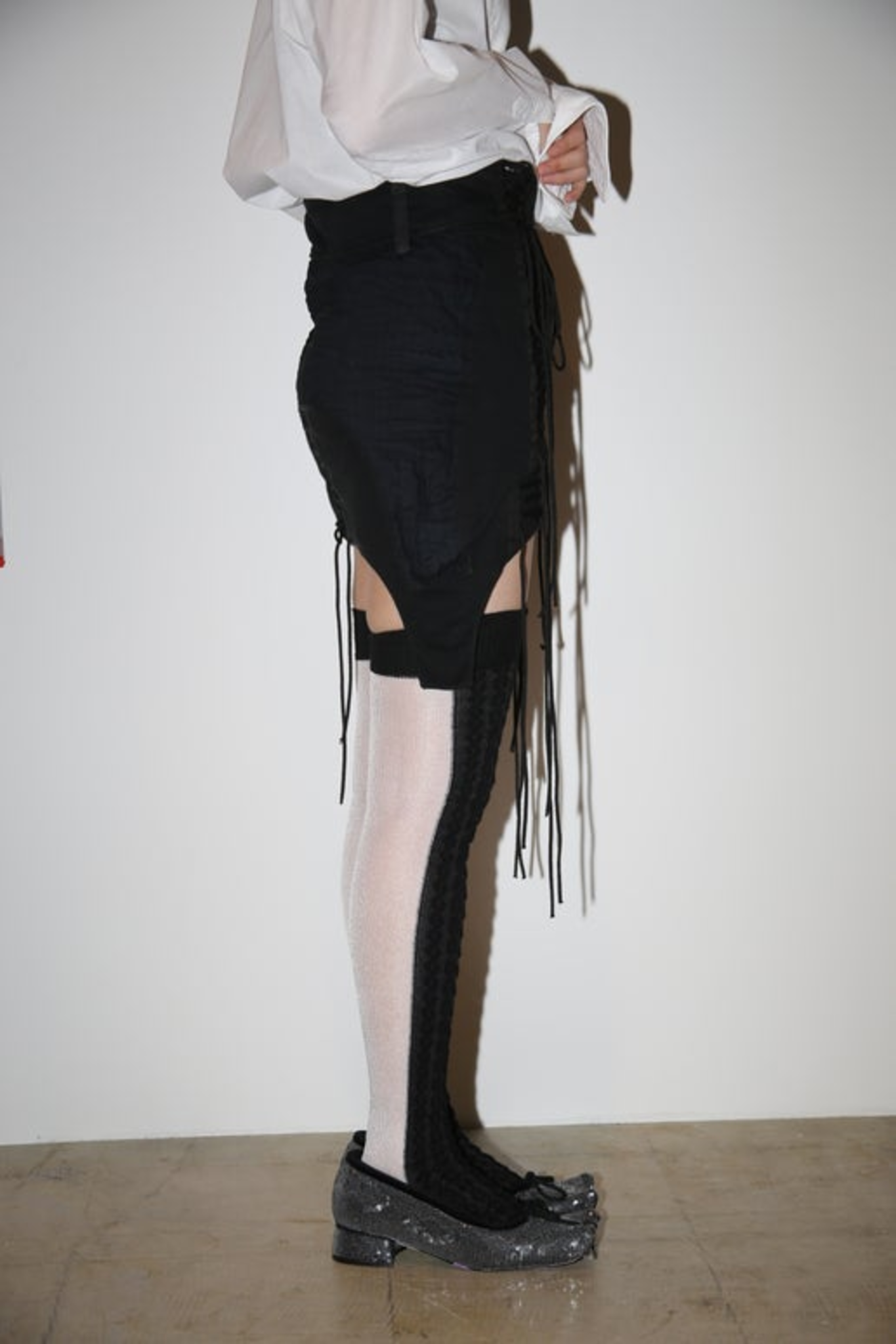 2000 HELMUT LANG / 2WAY LACE UP CORSET SKIRT : BARE TOP