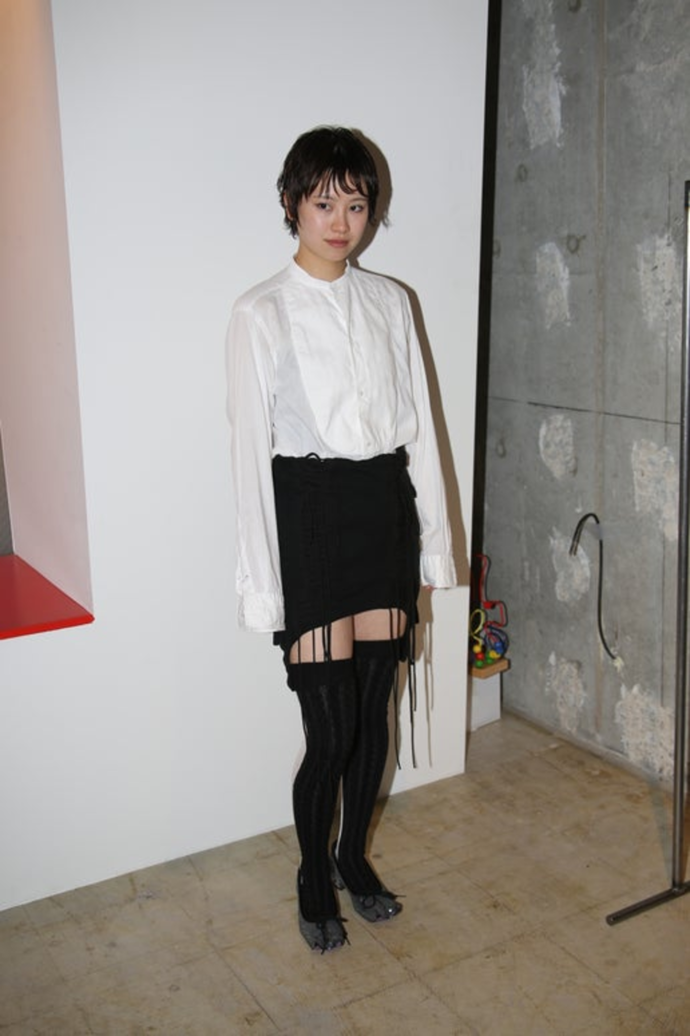 2000 HELMUT LANG / 2WAY LACE UP CORSET SKIRT : BARE TOP