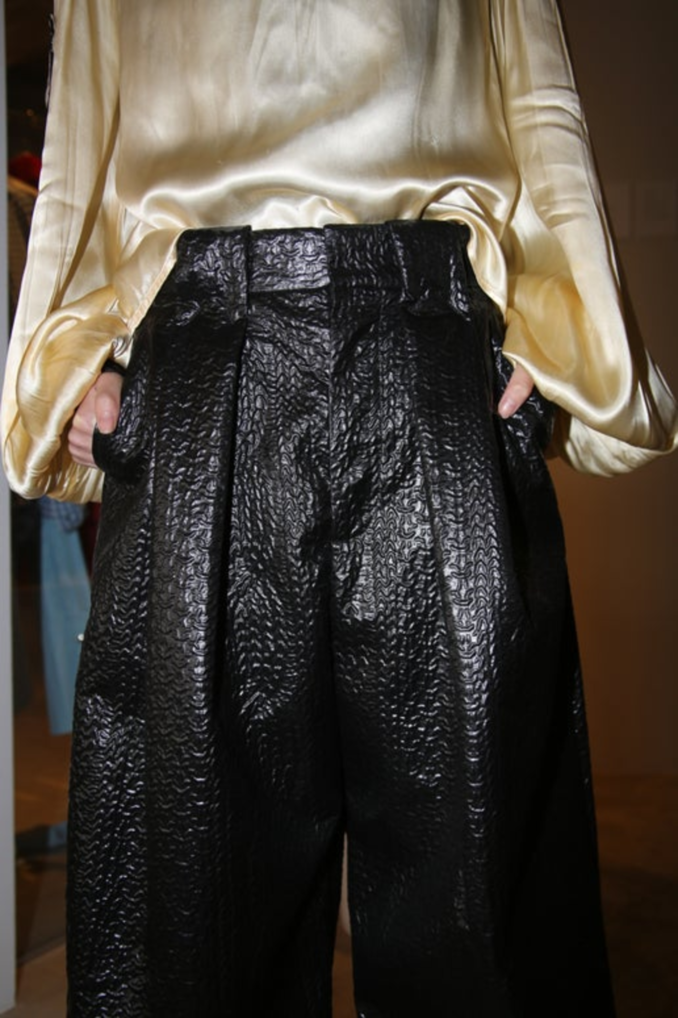 MERYLL ROGGE / TAILORED PANT WITH WAISTBAND DETAIL