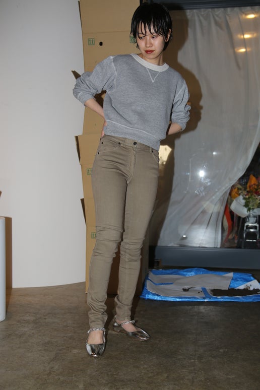 2008 MAISON MARTIN MARGIELA / STRETCH SKINNY DENIM IN BEIGE